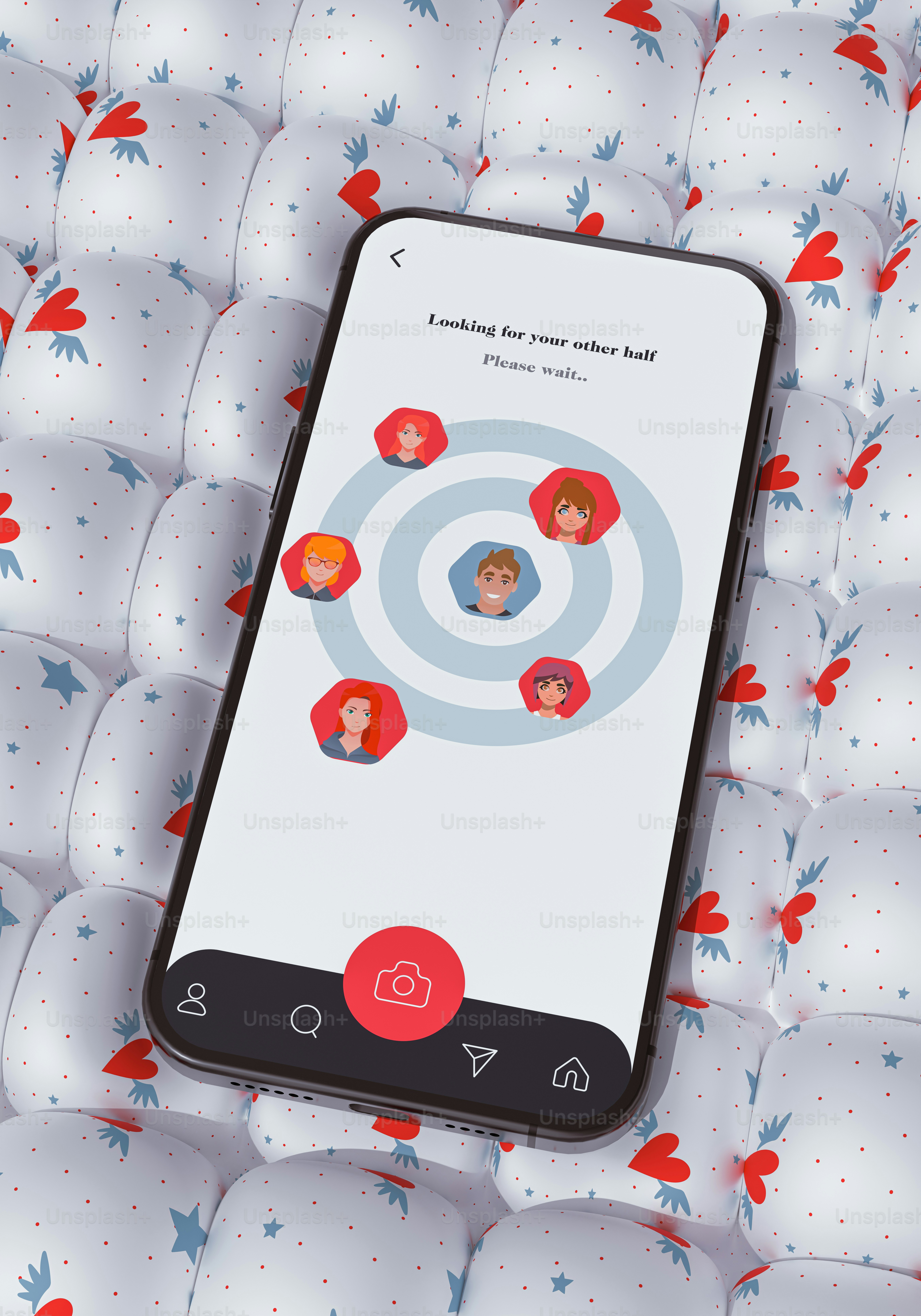 A cell phone sitting on top of a bed of white pillows